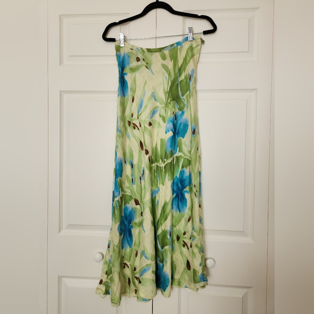 Linen maxi skirt